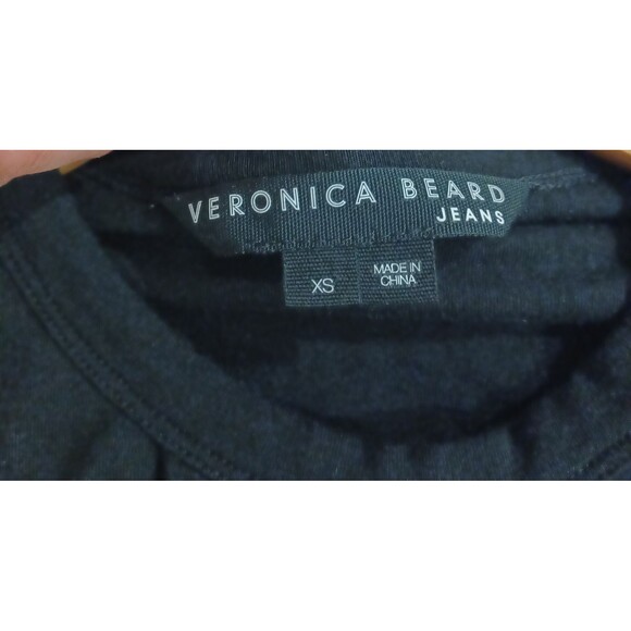 Veronica Beard Lockwood Ruched Jersey Midi Dress In Black XS Fitted Classy Comfy - Picture 9 of 12